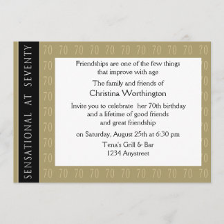 Sensational bei Party Einladung 70