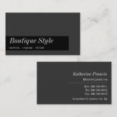 SENSATIONAL DESIGNER simple polka dot grau schwarz Visitenkarte (Vorne/Hinten)