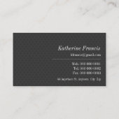 SENSATIONAL DESIGNER simple polka dot grau schwarz Visitenkarte (Rückseite)