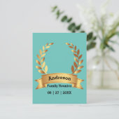 Sensational Laurel Leaf Best Happy Family Postkarte (Stehend Vorderseite)