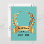 Sensational Laurel Leaf Best Happy Family Postkarte (Vorne/Hinten)