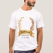 Sensational Laurel Leaf Best Happy Family T-Shirt (Vorderseite)