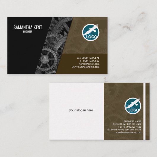 Sensational silberne visitenkarte (Vorne/Hinten)