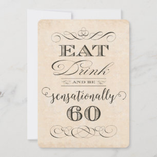 Sensationell 60 Party zum Geburtstag Einladung