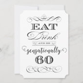 Sensationell 60 Party zum Geburtstag Einladung (Vorderseite)