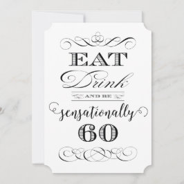 Sensationell 60 Party zum Geburtstag Einladung