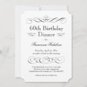 Sensationell 60 Party zum Geburtstag Einladung (Rückseite)
