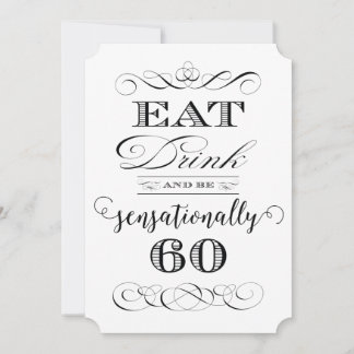 Sensationell 60 Party zum Geburtstag Einladung