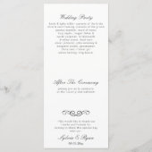 Sensationelle Hochzeitsprogramme Programm (Rückseite)