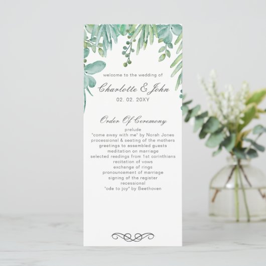 Sensationelle Hochzeitsprogramme Programm (Stehend Vorderseite)