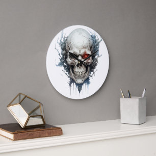 🕰️ 💀 sensationelle Skull Wall Clock 💀 🕰️ Große Wanduhr