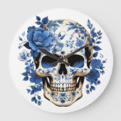 🕰️ 💀 sensationelle Skull Wall Clock 💀 🕰️ Große Wanduhr (Vorderseite)