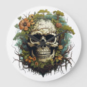 🕰️ 💀 sensationelle Skull Wall Clock 💀 🕰️ Große Wanduhr (Vorderseite)