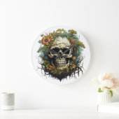 🕰️ 💀 sensationelle Skull Wall Clock 💀 🕰️ Große Wanduhr (Zuhause)