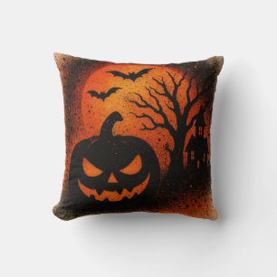 Sensationelle Sprüh-Kunst-Kürbis-Halloween Kissen