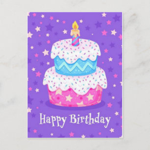 Sensationelle Sterne Happy Birthday Post Card Postkarte