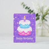 Sensationelle Sterne Happy Birthday Post Card Postkarte (Stehend Vorderseite)