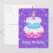 Sensationelle Sterne Happy Birthday Post Card Postkarte (Vorne/Hinten)