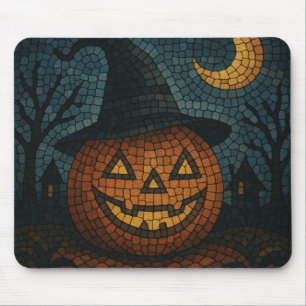 Sensationeller Mosaik-Kürbis-Halloween Mousepad