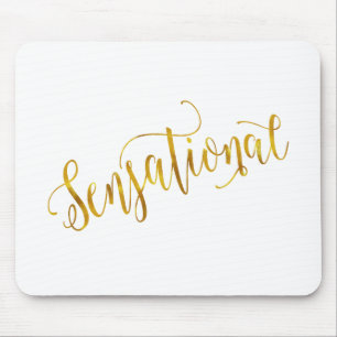 Sensationelles Zitat Gold Imitate Inspiration wei Mousepad