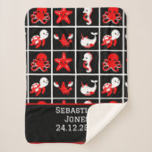 Sensationsmuster des Baby High Contrast Schwarz Sherpadecke (Vorderseite)