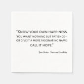 Sense And Sensibility Quote I Serviette (Vorderseite)