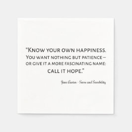 Sense And Sensibility Quote I Serviette