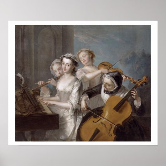 Sense of Hearing, c.1744-7 (Öl auf Leinwand) Poster (Vorne)