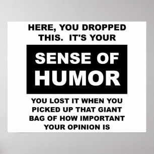 Sense of Humor Funny Poster