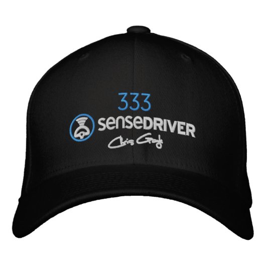 SenseDriver + 333 Chris Gayle Hat Bestickte Kappe (Vorderseite)