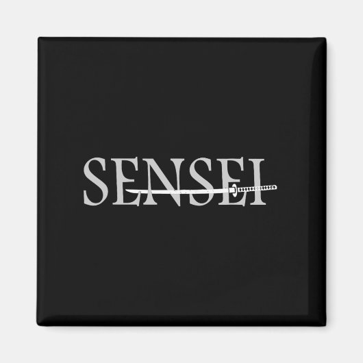 Sensei Martial Arts Coach Magnet (Vorne)