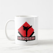Sensei rotes Diamantgeschenk Kaffeetasse (Links)