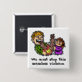 Senseless Bunny Gewalt Button (Vorne & Hinten)