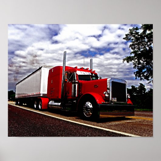 Sensenig Red Peterbilt 379 Poster (Vorne)