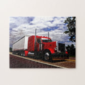 Sensenig rotes Peterbilt 379 Puzzlespiel Puzzle (Horizontal)