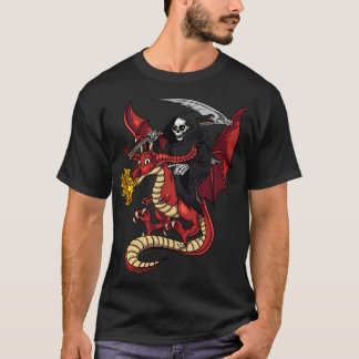 Sensenmann auf Drachen reitend T-Shirt
