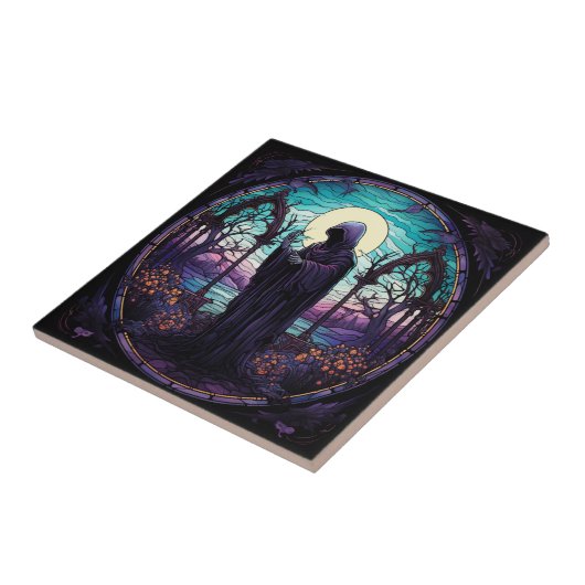 Sensenmann aus festem Glas Fliese (Seite)