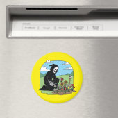 Sensenmann bewässert Blumen Magnet (In Situ (Geschirrspüler))