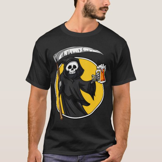 Sensenmann-Bierparty T-Shirt (Vorderseite)