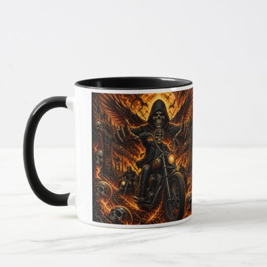 Sensenmann-Biker Tasse (Links)