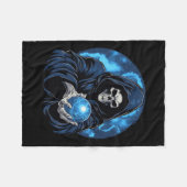 Sensenmann Death Skeleton Halloween Fleecedecke (Vorderseite (Horizontal))