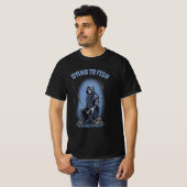 Sensenmann, der Horror Halloween fischen will T-Shirt (Vorne ganz)