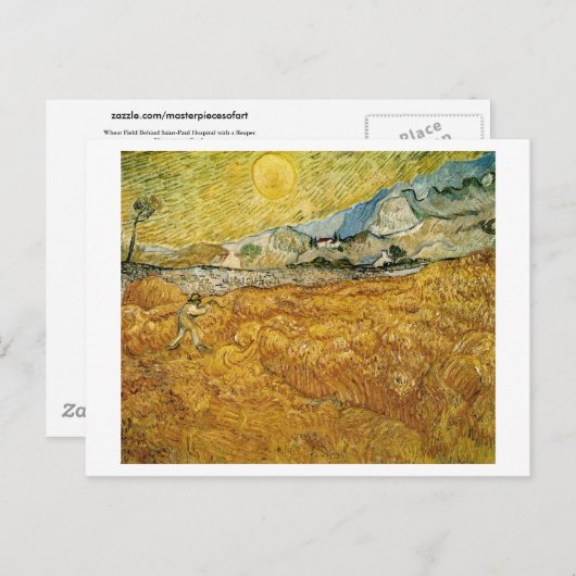 Sensenmann des Weizenfachkrankenhauses Van Gogh Fi Postkarte (Vorne/Hinten)