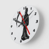 Sensenmann-Design Runde Wanduhr (Winkel)