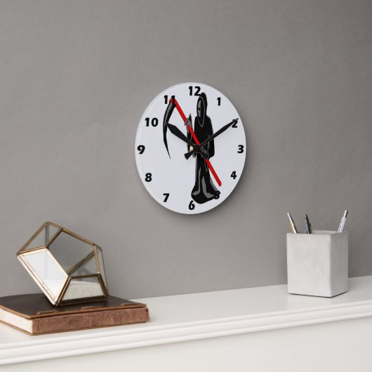 Sensenmann-Design Runde Wanduhr (Büro)