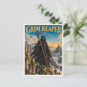 Sensenmann, Gothic Fantasy Monster Postkarte (Stehend Vorderseite)
