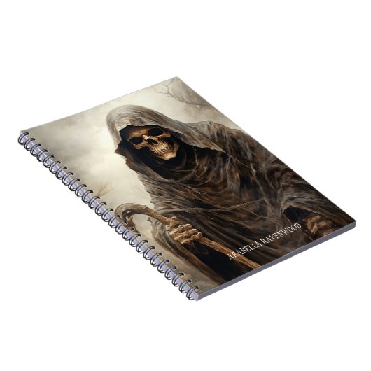 Sensenmann Gothic Grim Halloween-Horror Notizblock (Rechte Seite)