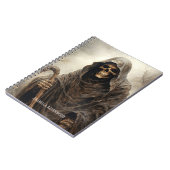 Sensenmann Gothic Grim Halloween-Horror Notizblock (Linke Seite)