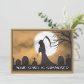 Sensenmann Halloween Einladung (Stehend Vorderseite)