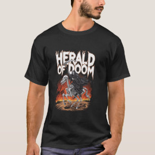 Sensenmann Herold des Untergangs Feuriges Pferd Ar T-Shirt